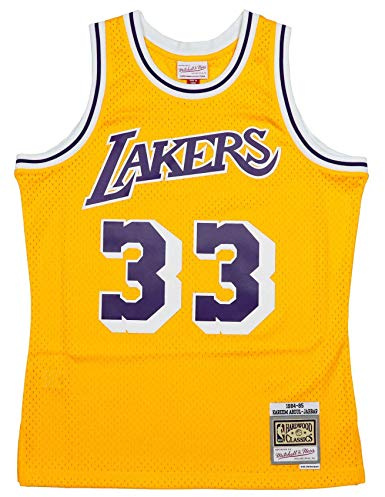 Mitchell & Ness NBA Los Angeles Lakers Swingman 2.0 Kareem Abdul-Jabbar Trikot Herren gelb/lila, XL
