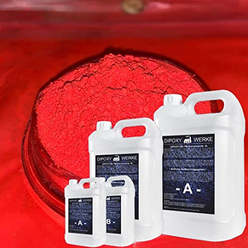 Dipoxy 2K-700 Epoxidharz mit Pigment 7,5kg + 100g Rot02