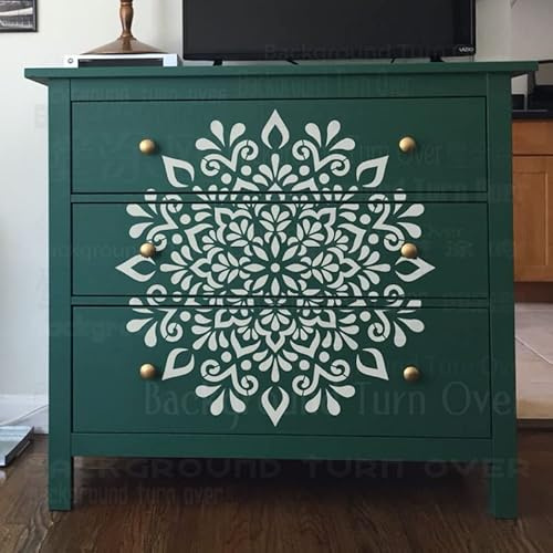 80cm Mandala Round Flower Lotus Schablonen Schablone Für Wände Große Dekor Fliesen Vorlagen Malerei Farbe Große Bodenbeläge Möbel Vorlage Muster Mandala Muster Holz Mandalas Wandfliesen