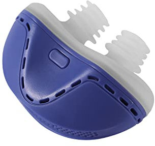 Dispositif Anti-ronflement en Silicone,Appareil Électronique Anti-ronflement CPAP, Arrêt de L'apnée Du Sommeil, Bouchon D'aide Au Ronflement USB Domestique Unisexe Portable pour L'aide Au Sommeil,Bleu