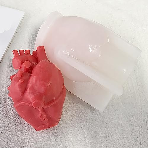 Stampi in resina siliconica a forma di cuore di organo, stampi per sapone – forme 3D di animali per realizzare candele e decorazioni per la casa