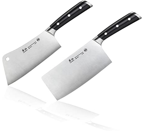Cangshan S/S1 Series German Steel Forged Chinese Cleaver Set (Black)