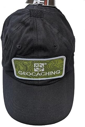 geo-frakt geocaching baseballkeps med lapp svart SETI Cacher kläder present topp