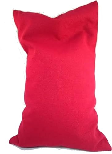 Ecological Cherry Stone Cushion 30 x 20 cm (Red), for Smooth Muscles and Relaxation - Washable Cover