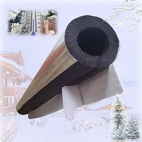Condensate Pipe Insulation Antifreeze Insulation Cover ID 22-219mm Thickened Polyethylene Tube Wrap Self-Adhesive Self-seal Insulation Pipe Easy To Install Waterproof Aluminum Foil 950mm ( Size : ID27