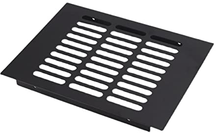 Lüftungsgitter-Abdeckung, Schranklüftung, atmungsaktive Aluminiumlegierung, quadratischer Grill, Schranktür, Luftauslass, Kanalisation, Fensterläden, Raumluftauslassgitter, Lüftungsgitter (Farbe: Schw