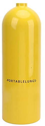 SIXRUN 4L Tauchflasche, Große Kapazität, Tragbarer Luftfahrt-Aluminium-Tauchtank für die Wasserrettung (Yellow)