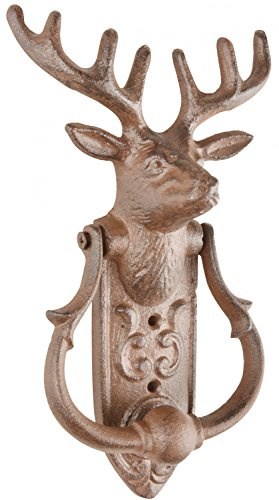 degawo Hirsch Türklopfer Landhaus Gusseisen braun Metall Tür Hirschkopf