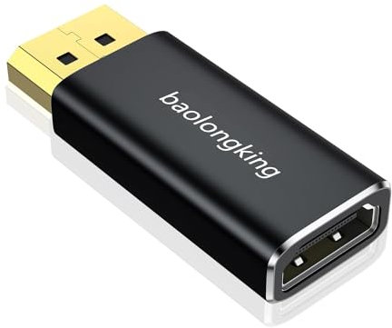 4K DisplayPort to HD Adapter, DP to HD Converter Video UHD 2K@120Hz,4K@30 DP to HDTV Male to Female Uni-Directional adapter Compatible for Dell, Lenovo, HP, AMD, GPU, NVIDIA 1pcs (black)