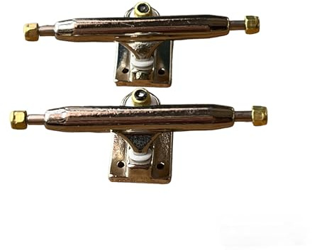 LEEFAI Pro Fingerboard Trucks 32/34/36mm 4.0-Regular Kingpin-Upgraded v2 baseplate with Hardware-Baseplate Color and Size (32 mm, Silber)