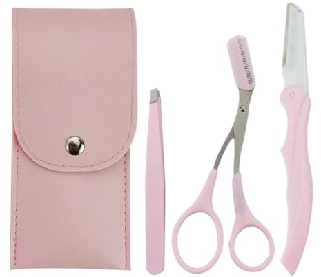 Forbici per la cura delle sopracciglia, kit per la cura delle sopracciglia, set da barba per sopracciglia, kit di taglio per depilazione del viso, forbici per modellare