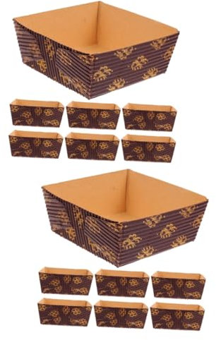 Amosfun 50 Stück Kuchenblech aus Wellpappe Brotformen aus Papier Kuchenformen aus Papier backform panettone kuchen pappteller fettdichte Pappbecher Backform aus zum Backen
