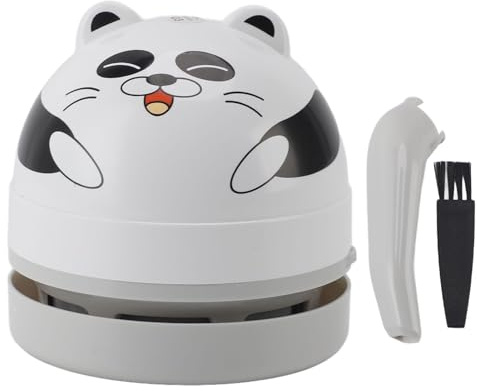Mini Aspirateur de Bureau de Dessin animé Mignon, Aspirateur de Poussière de Table Portable pour Nettoyer les Miettes de Poussière, Ordinateur de Voiture avec Brosse de Nettoyage