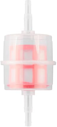 Inline Fuel Filter for Motorcycle,Universal Diesel Fuel Filter for 6mm & 8mm Pipe Hose, Replacement for Lawnmower Generator Forklifts HGV & Garden Equipment (1 PC)