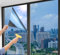 Niviy One Way Window Film Privacy Film for Glass Windows, Heat Reflective Window Tint Film & UV Blocking Stickers, Anti Glare Films for Home Office, Silver 44.5x200cm