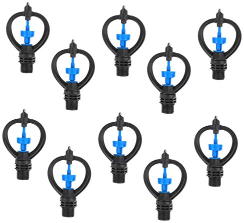 Abaodam 10 Stück 360 -Grad -Sprühkopf Anlage Rasensprenger rotierend Besonderheit Sprinkler für sprühwischer Gartenbewässerungssprinkler Sprühdüsen für den Garten Plastik Blau