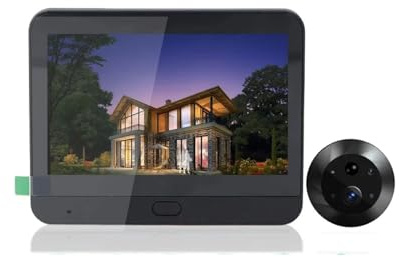 VEKELETE 4.3 Inch WiFi Peephole Tuya Smart 1080P WiFi Peephole Video Camera Home Security Night Vision Video Door Camer(Tuya BlackPro)
