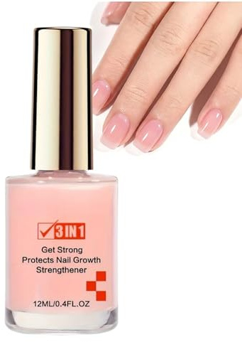 Nail Strengthener - Extra Strong Strengthening Nail Polish For Damaged Nails - Quick Dry Nail Hardener And Growth Serum For Weak Nails, Infuse Jojoba Oil & VE For Nailcare