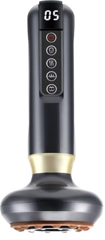 Strixorn Schröpfgerät Elektrisches & Cellulite Massagegerät mit Wärme, 12-stufigem Vakuum und Bio-Mikrostrom - Anti-Cellulite-Massagegerät für Lymphdrainage, Gua Sha mit Infrarotlicht & 8 Magnetkugeln