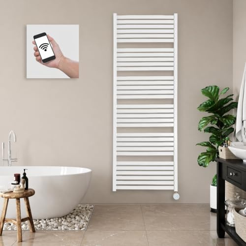anapont Premium elektrischer Badheizkörper WiFi & Bluetooth 1680h x 450b | Marlin mit App-Steuerung, Handtuchheizkörper, Made in Germany, WiFi