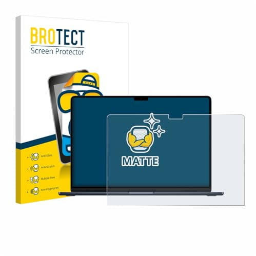 BROTECT Schutzfolie für Apple MacBook Air 15 M5 2026 | Entspiegelnder Displayschutz Made in Germany Matte Displayschutz-Folie Anti-Reflex Anti-Fingerprint Einfache Montage