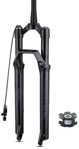26 27,5 29 forcella ammortizzata aria per mountain bike QR 9 × 100 mm tubo conico | Viaggio 120mm Manuale/Remote Lockout Freno A Disco Della Bicicletta Forcelle Anteriori per MTB XC AM