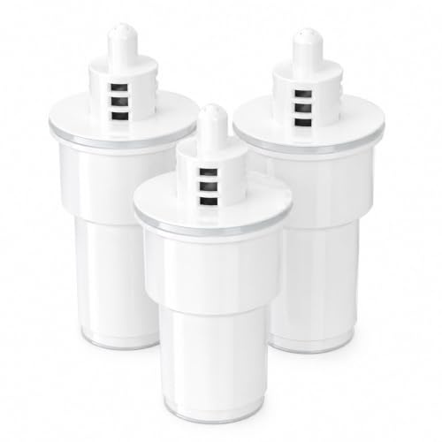 Lot de 3 cartouches filtrantes de remplacement blanches pour carafe filtrante, usage domestique