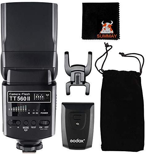 GODOX TT560II GN38 Thinklite Flash Speedlite avec 433 MHz Signal pour Canon Nikon Pentax Olympus DSLR Caméra (TT560II)