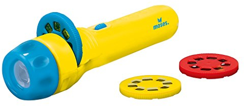 Moses 38057 Kleine Diashow Projektor-Taschenlampe für Kinder, mit 8 Planeten und 16 bekannten Sternbildern, Bunt, Mittel