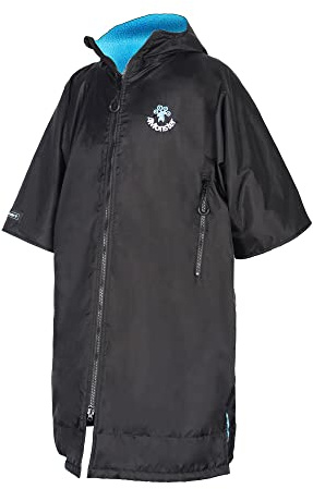 4Monster Unisex Schwimm-Parka mit Kapuze,schnelltrocknender Neoprenanzug Wickelmantel,wasserdicht…