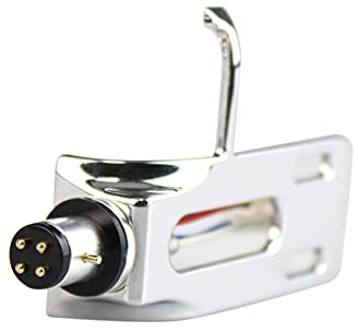Ronyme Tocadiscos Headshell aleación de Aluminio Cartucho Universal para Tocadiscos Reproductor de fonógrafo, Plata