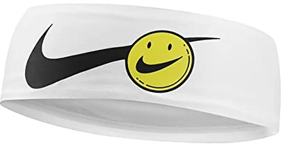 Nike Unisex - Adult Fury Headband 3.0 Forehead BND, White/Opti Yellow/Black, One Size