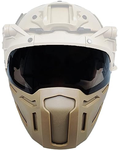 Fotrsta Taktische Vollgesichtsschutz Maske Für Fast Helme Military Airsoft Paintball Vollmaske Jagd Helme Ausrüstung Mit Adjustable Schutzbrille War Games Jagd Kostüm Zubehör
