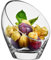 SOLAVIA Clear Glass Slant Bubble Dish Vase Hand Crafted Decorative Fruit Container Bowl H22 D17cm Ideal Kitchen Home Décor