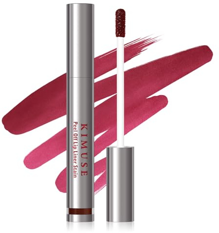 KIMUSE Peel Off Lip Liner Stain, Lápiz de contorno de labios extraíble, mate, impermeable, delineador de labios pelable de larga duración, delineador de labios extraíble