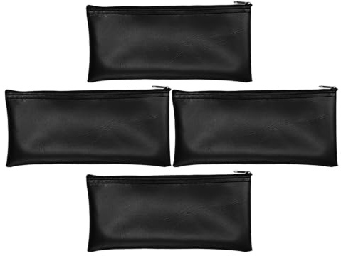 Hoement 4 Stück-Pack Mikrofon Tasche aus Pu Tragbare Mikrofon Organizer mit Reißverschluss Kratzfest und Robust zur Aufbewahrung von Mikros
