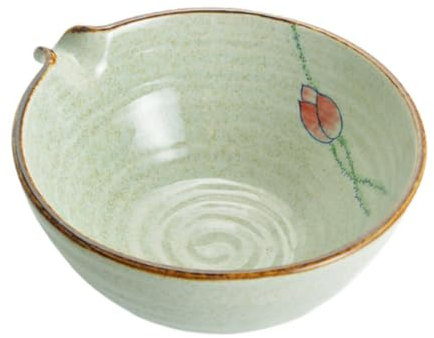 Gralara Ciotola in ceramica per matcha, contenitore per di soia, contenitore per condimenti tradizionale leggero, ciotola per noodles per, cottura
