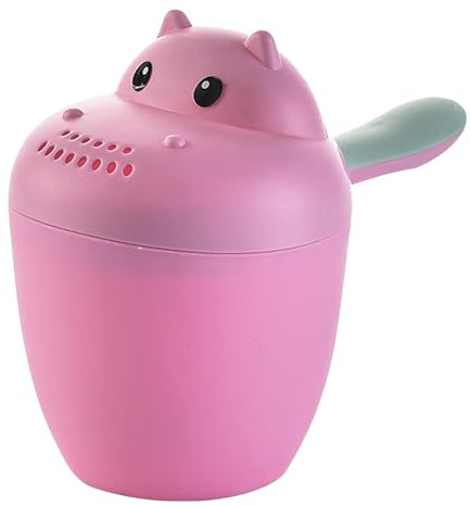 Hippopotamus Haarwaschbecher - Baby Rinser Cup, Rinse Shampoo Haarwaschhilfe Kinder Haarwaschbecher Badebecher Shampoo Spülbecher, Kleinkind Bad Werkzeug (Rosa)