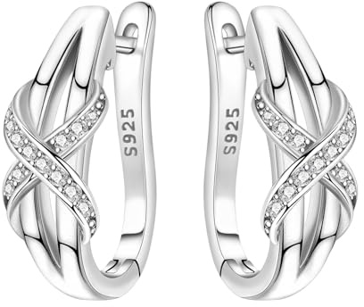 SOUTHPLUS Ohrringe Silber 925 Creolen Blau Schmette Panda Gold Stern Ohrringe Ohrstecker Geschenk für Mädchen Frauen, Elegant Silber Damen Kreolen für Geburtstag und Weihnachten