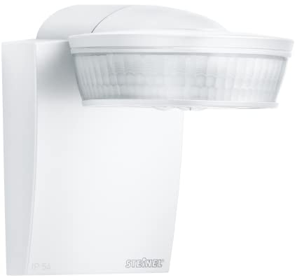 Steinel Infrarot-Bewegungsmelder sensIQ weiß, 300°|20 m Sensor, 2500 W, Dauerlicht, Eckwandhalter, Fernbedienung