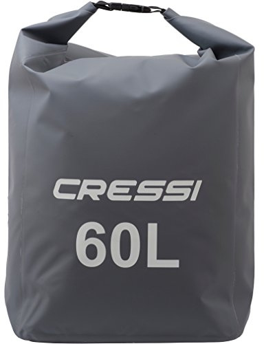 CRESSI Dry Bag, Sacca/Zaino Impermeabile per attività Sportive Unisex Adulto, Grigio, 60 LT
