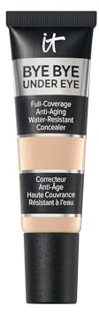 IT Cosmetics Bye Bye Under Eye Concealer, 12 ml, Hochpigmentiert, Hautglättend und feuchtigkeitsspendend, Für ein natürliches Finish, Wasserfest und nicht krümelnd, Farbton Medium Beige 24.0