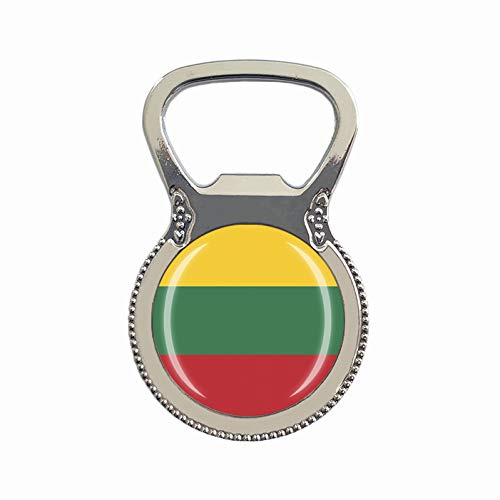Lithuania Flag Beer Bottle Opener Fridge Refrigerator Magnet Metal Glass Crystal Travel Souvenir Gift Home Decoration
