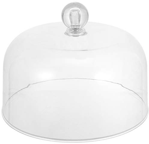 Yardwe Plastic Cake Dome Cover 5.1 Inch Clear Food Dustproof Cloche for Cake Display and Dessert Stand Lid 13X13X9Cm