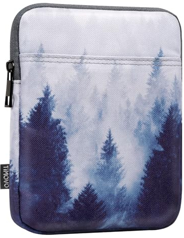 TiMOVO 6-7 Zoll E-Reader Schutzhülle, Grauer Wald | Schutztasche für Paperwhite/Colorsoft Signature Edition/Oasis & Kobo-Geräte, Weiche Tragetasche Hülle