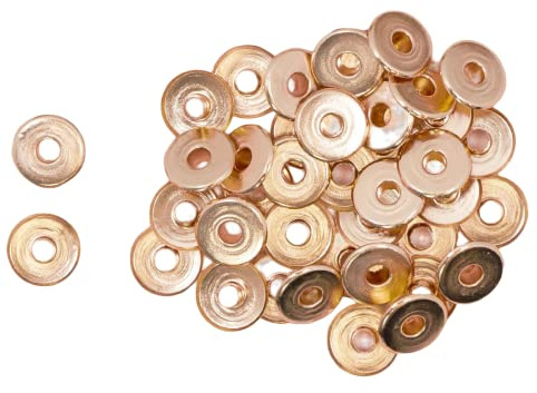 Craftelier - Set mit 40 Wide Metallösen Ideal für Scrapbooking und Bastelarbeiten | Gültig für verschiedene Materialien | Ca. Größe Innendurchmesser 5 mm und Außendurchmesser 13 mm - Farbe Roségold