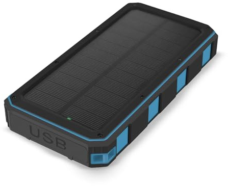 FONTASTIC „Xora 20Q“ Solar Powerbank 20000mAh Schnellladefunktion, Wireless Power Bank Solarzelle mit 2X USB-A FC und 1x USB-C PD Anschluss, Outdoor Solar-Ladegerät für Handy