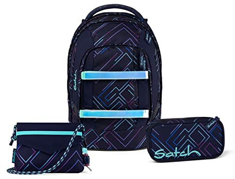 Satch Pack Beauty & The School Edition Schulrucksack Set 3tlg. (Purple Laser)