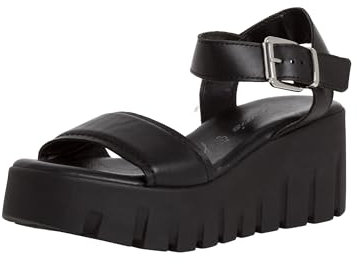 Tamaris sandalett 1–28712-42 bred, Svart läder, 40 EU