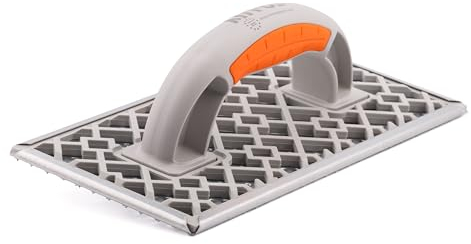 MIVOS Planche à poncer - Planche à râper pour niveler les joints de plaques de polystyrène - Planche à râper avec revêtement en tôle d'acier galvanisé - 270 x 130 mm